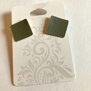 Charcoal grey stud earrings